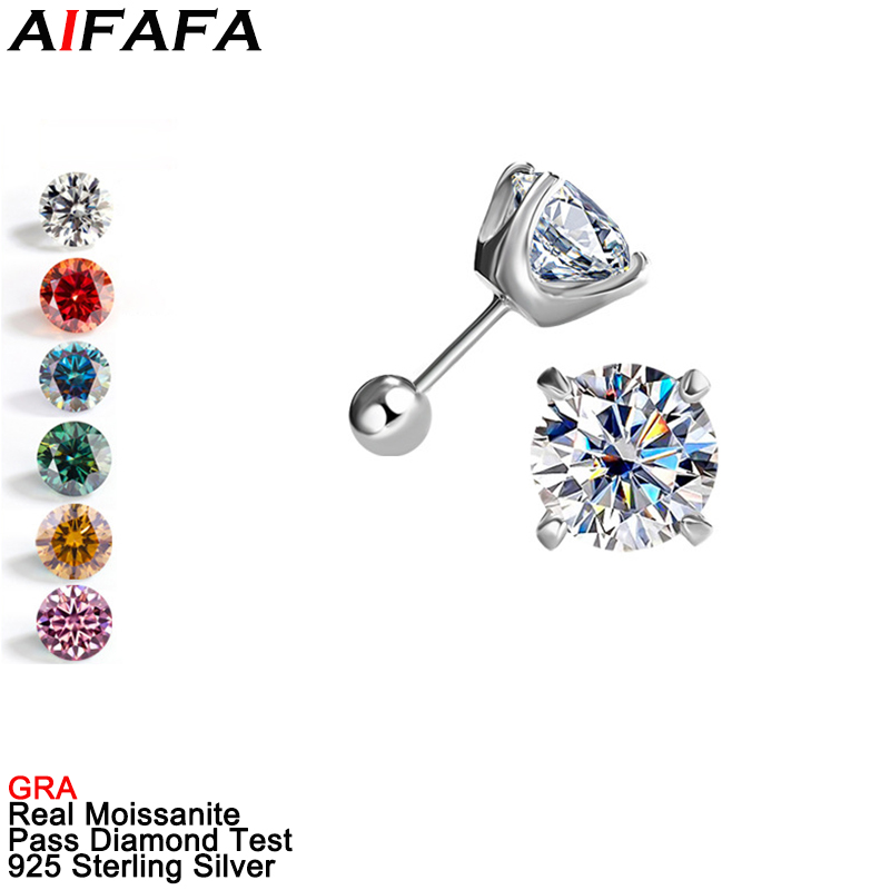 Diamond Stud Earrings - 1/2 karatowe kolczyki sztyfty Moissanite dla