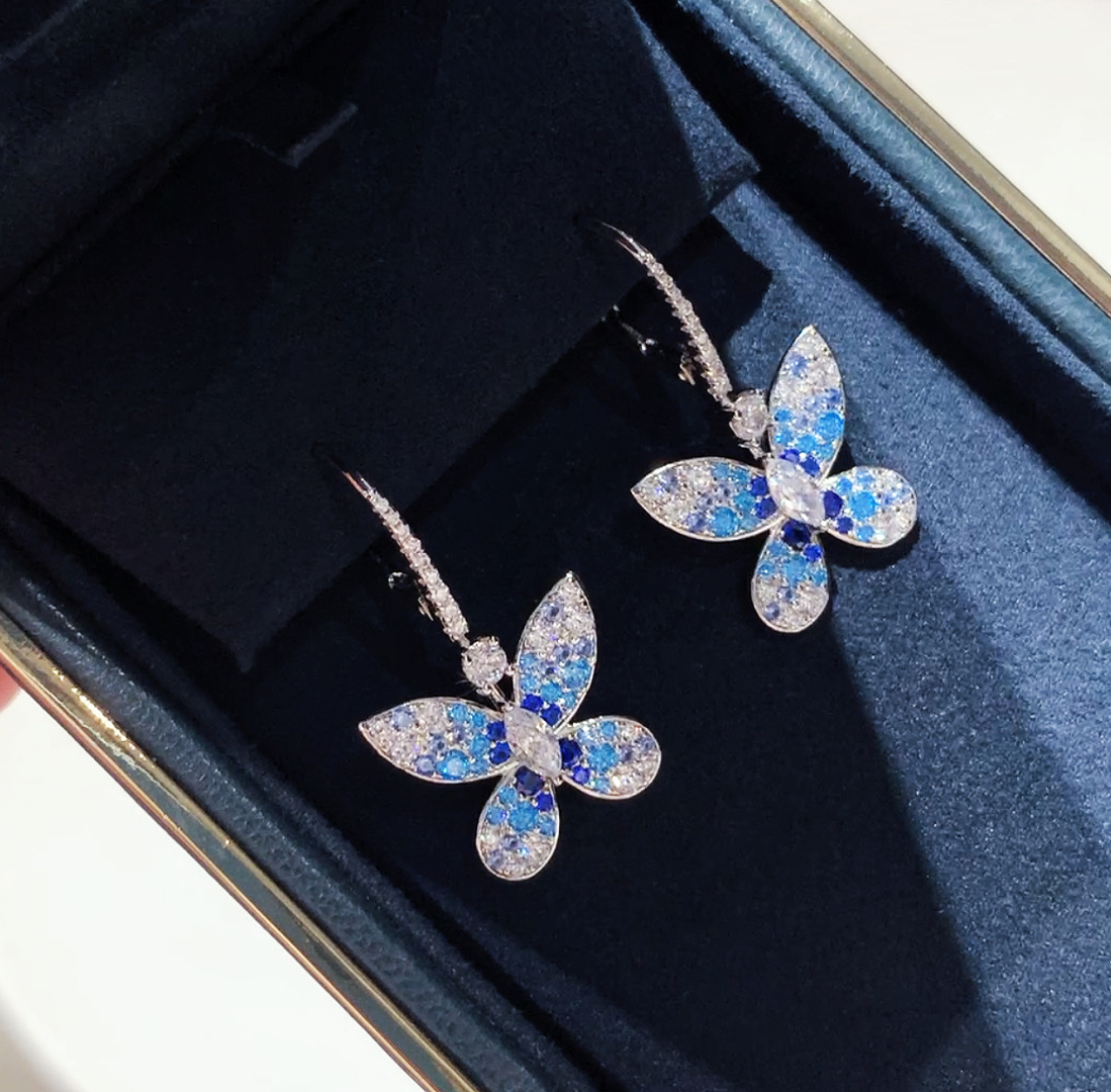 Diamond Stud Earrings - Nowe srebrne kolczyki, pierścionki lub naszyjniki