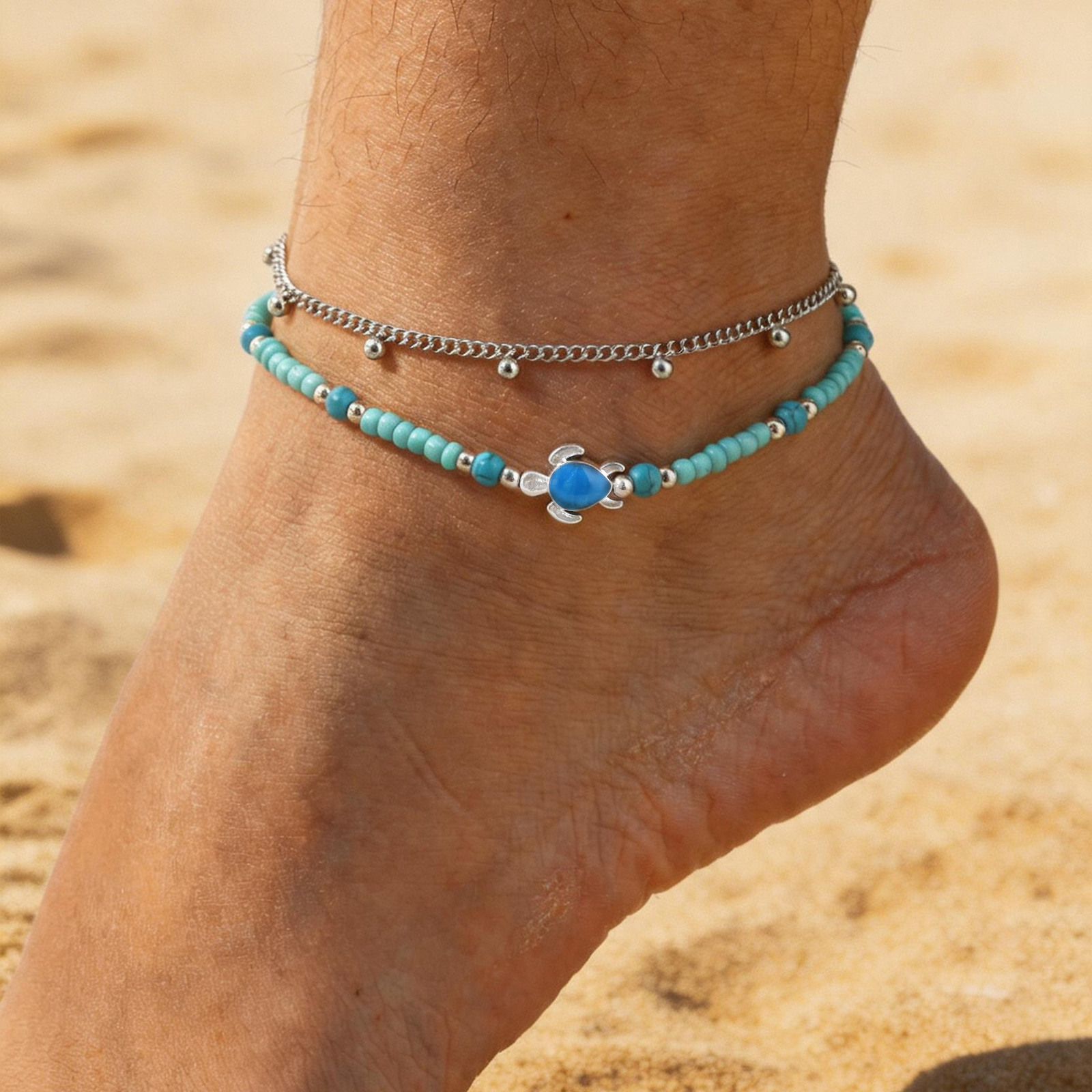 Jc Jewelry & Watches Photos - Zestaw bransoletek na kostkę ze stali