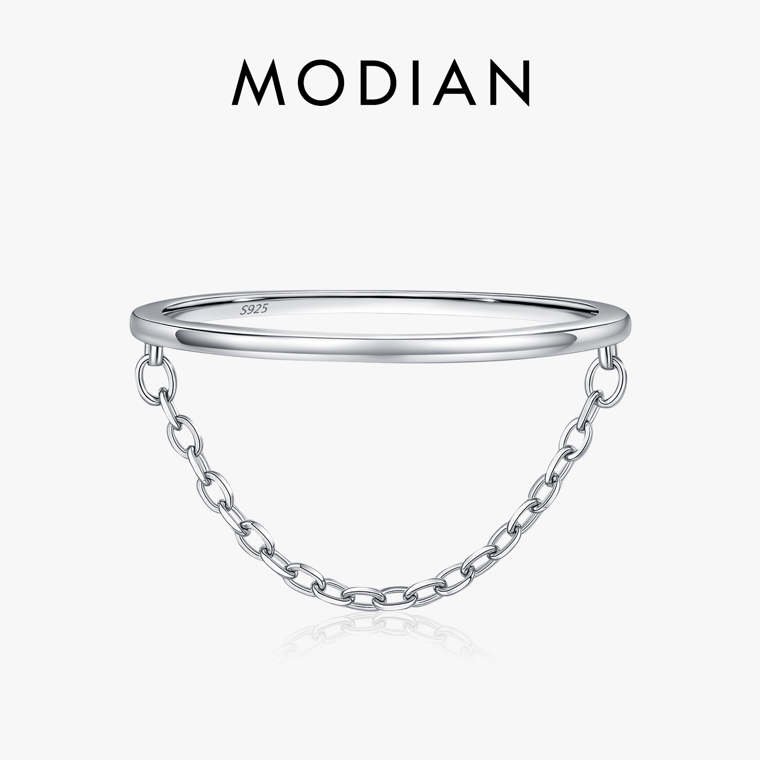 Minimalist Ring Stackable - MODIAN Srebro Próby 925 Pierścionki z