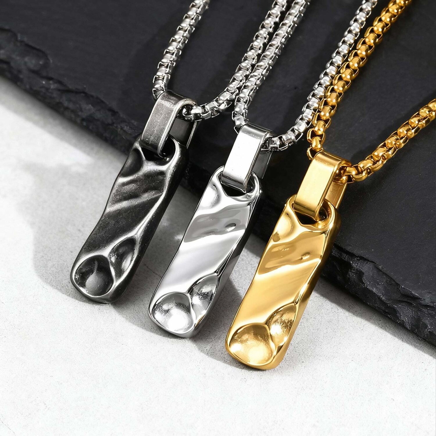 Mens Dog Tag Necklace - Małe naszyjniki z zawieszką w kształcie