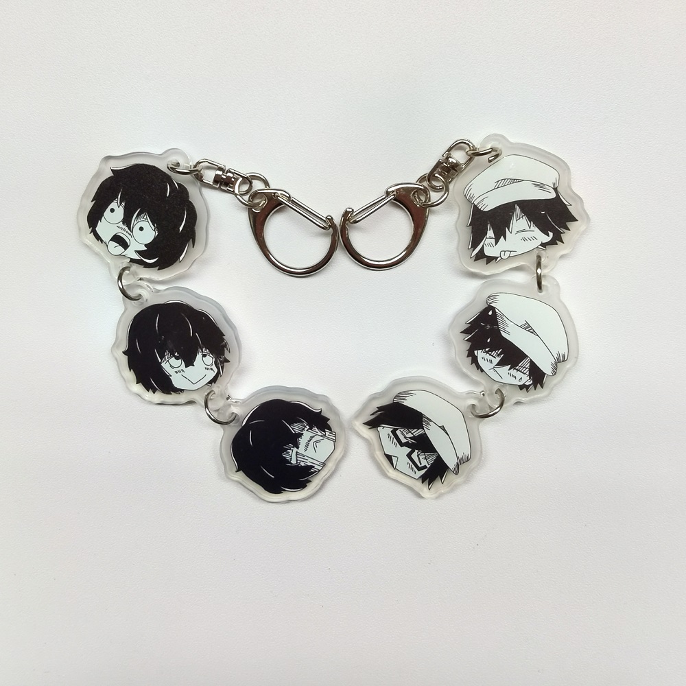 Mens Dog Tag Necklace - Breloczek do kluczy anime, tacka, psy,