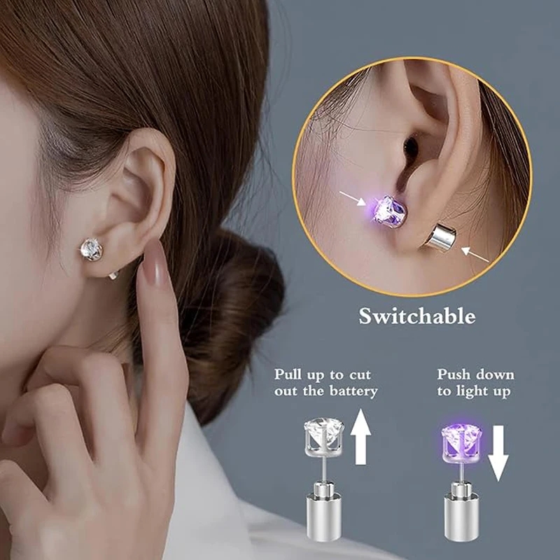 1 Para Kolczyki Led Light Up E – Diamond Stud Earrings recenzja i cena