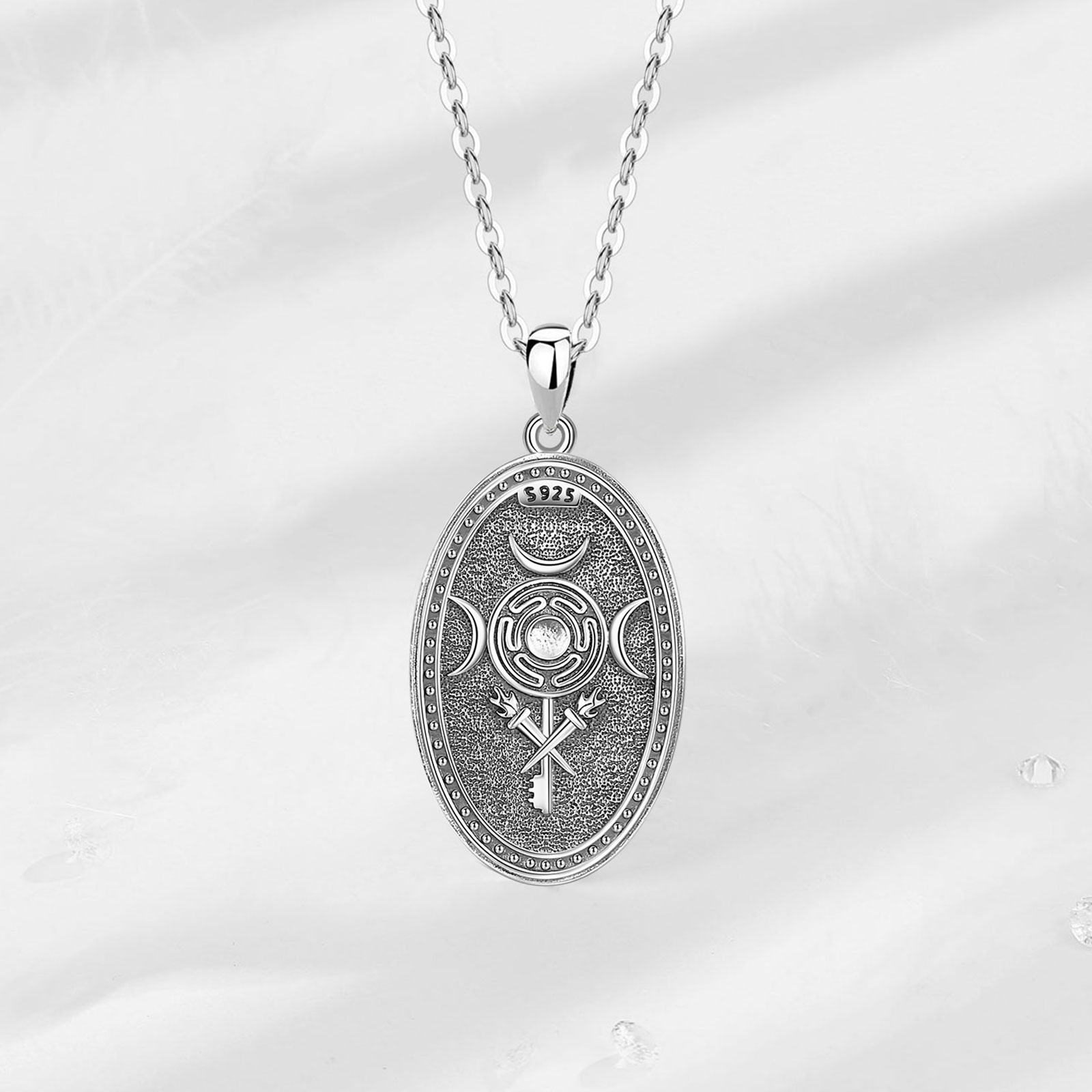 Eudora 925 Sterling Silver Pot – Mens Dog Tag Necklace recenzja i cena