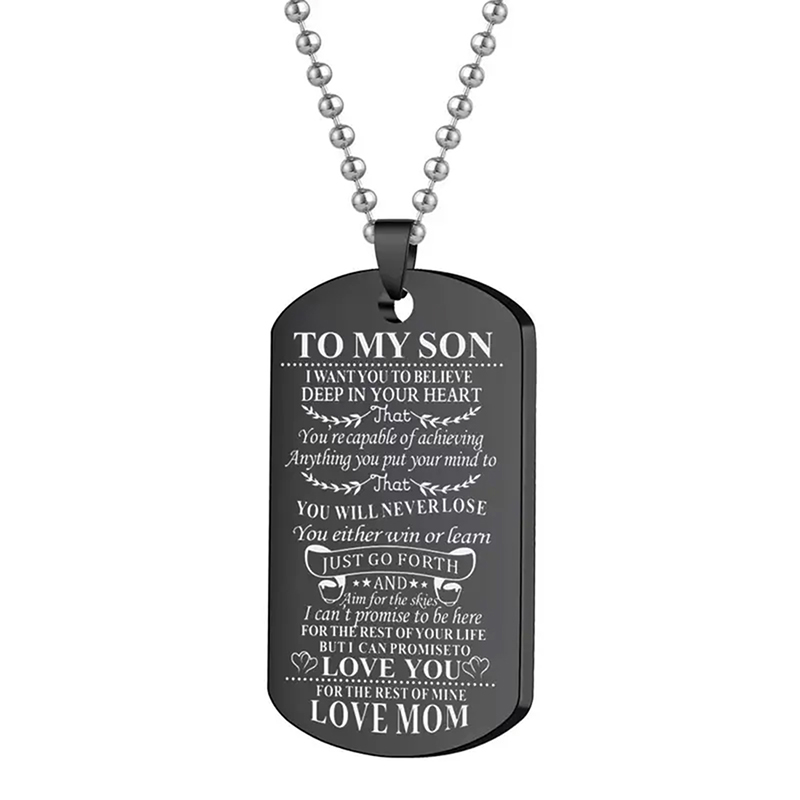 Naszyjnik inspiracyjny dla syn – Mens Dog Tag Necklace recenzja i cena