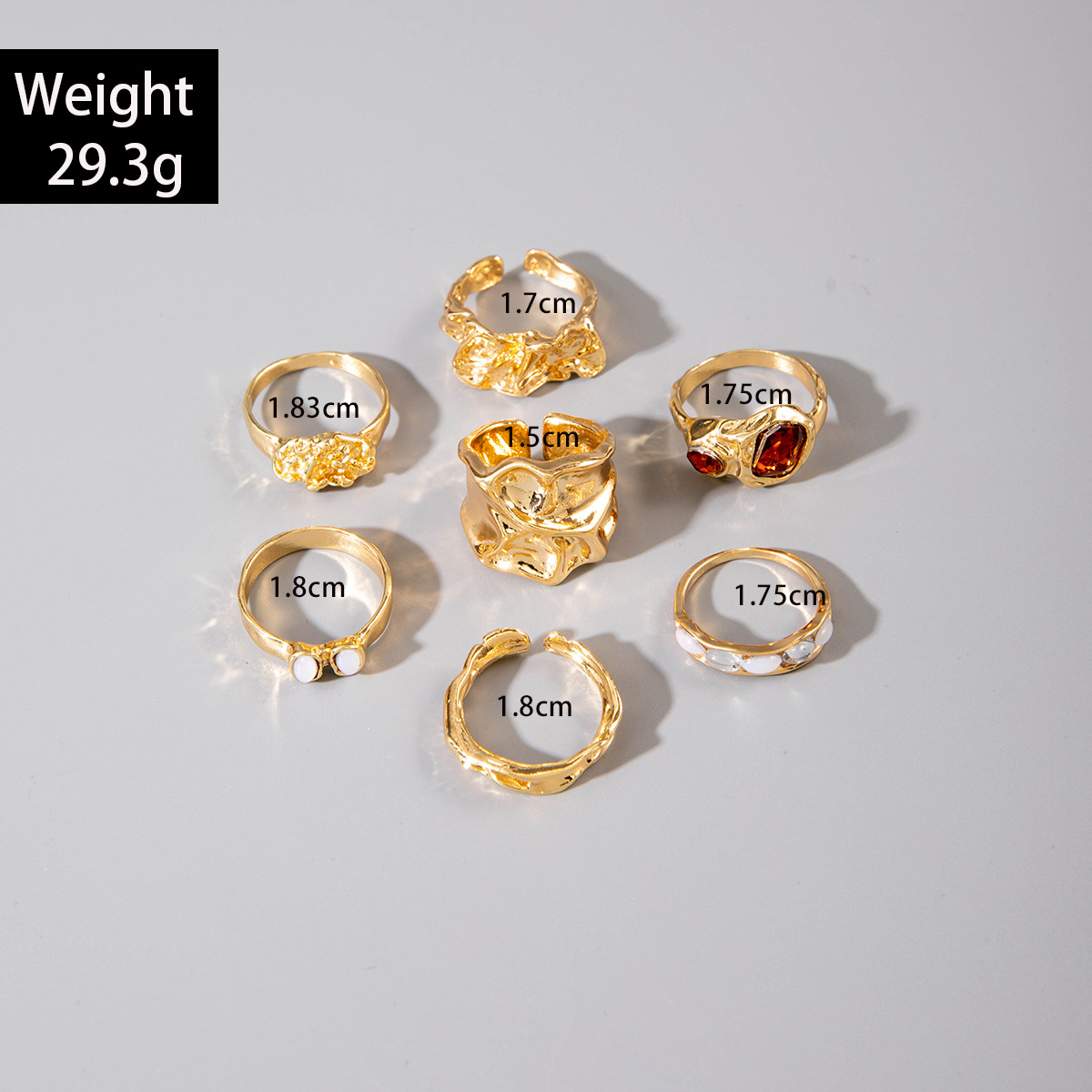 Niszowy Geometryczny Zestaw Pi – Minimalist Ring Stackable recenzja i cena