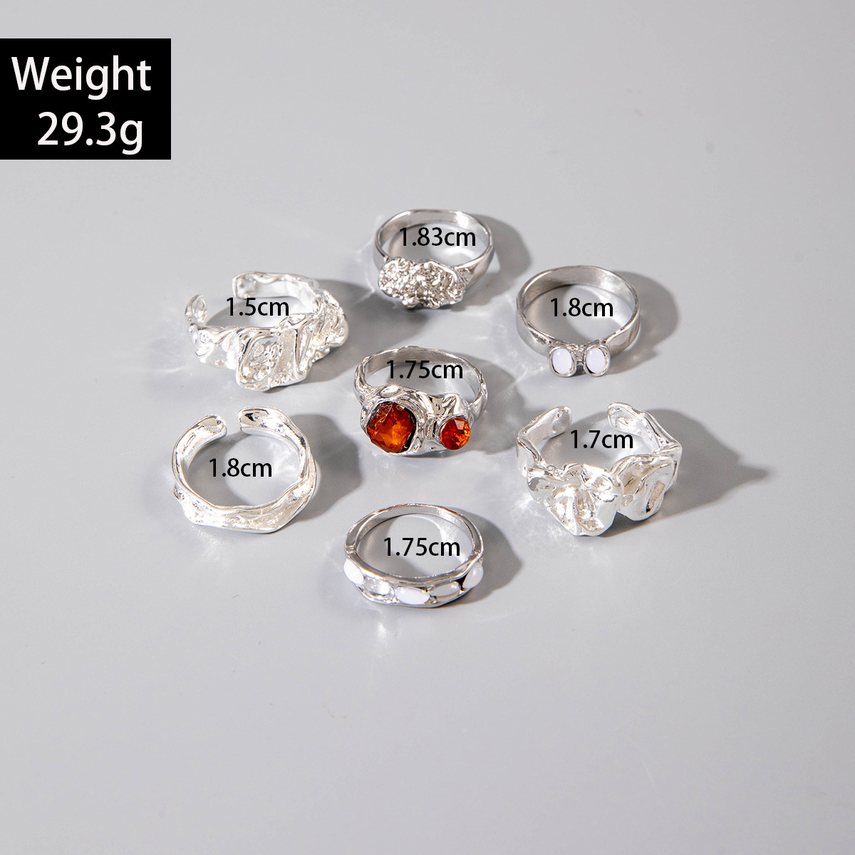 Niszowy Geometryczny Zestaw Pi – Minimalist Ring Stackable recenzja i cena