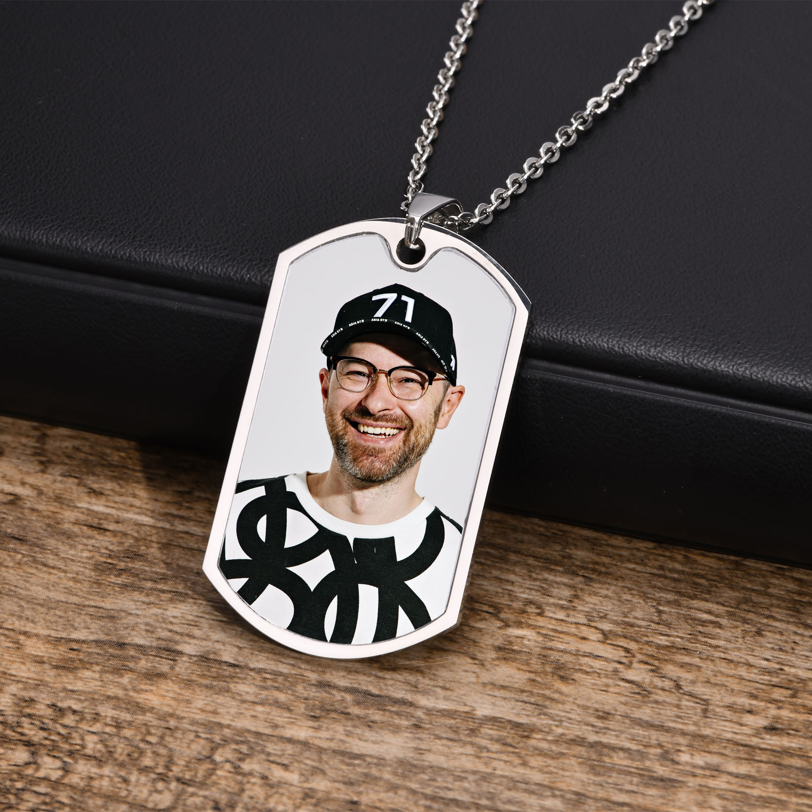 Vnox Free niestandardowe zdjęc – Mens Dog Tag Necklace recenzja i cena