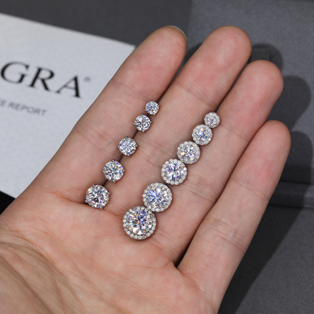 NASIA Premium Białe/Kolorowe K – Diamond Stud Earrings recenzja i cena