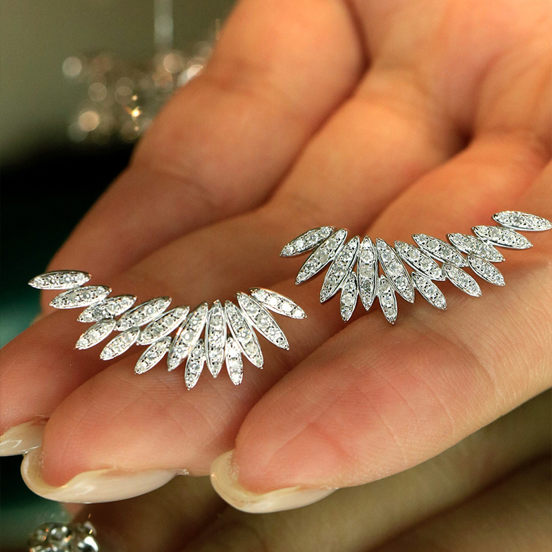 Aazuo 18K Białe Złoto Żółte Zł – Diamond Stud Earrings recenzja i cena