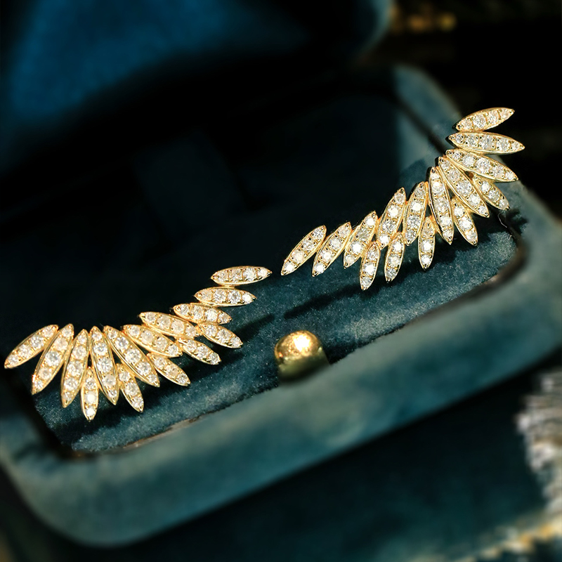 Aazuo 18K Białe Złoto Żółte Zł – Diamond Stud Earrings recenzja i cena