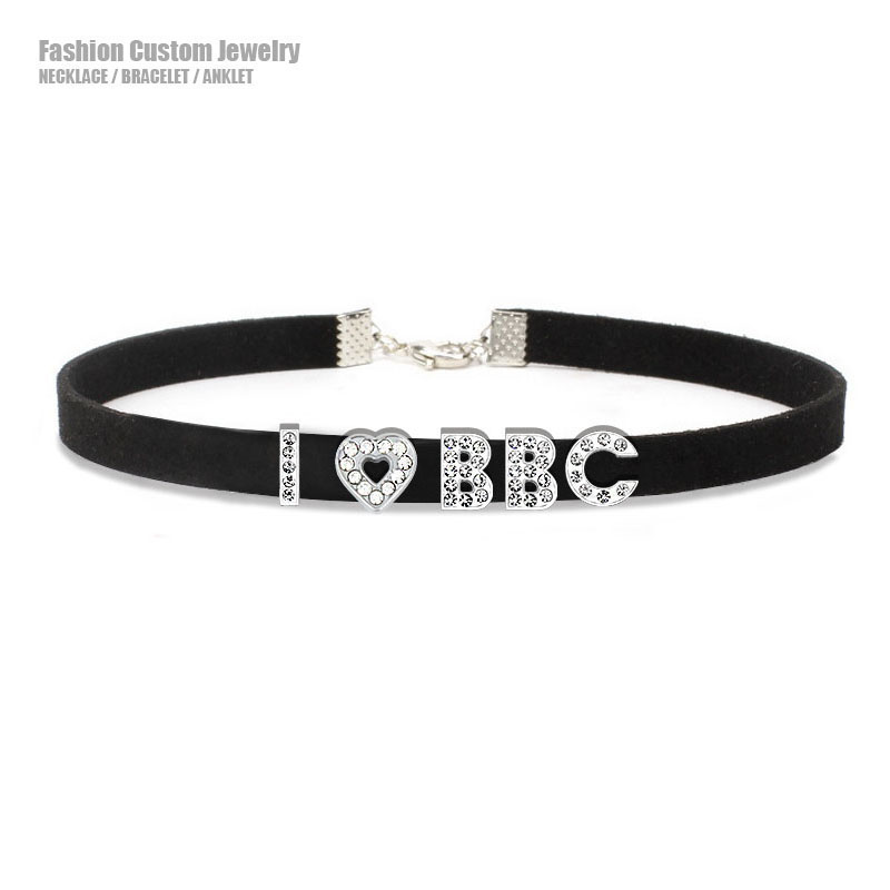 Goth Sexy Rhinestone Letters I – Crystal Choker Necklace recenzja i cena