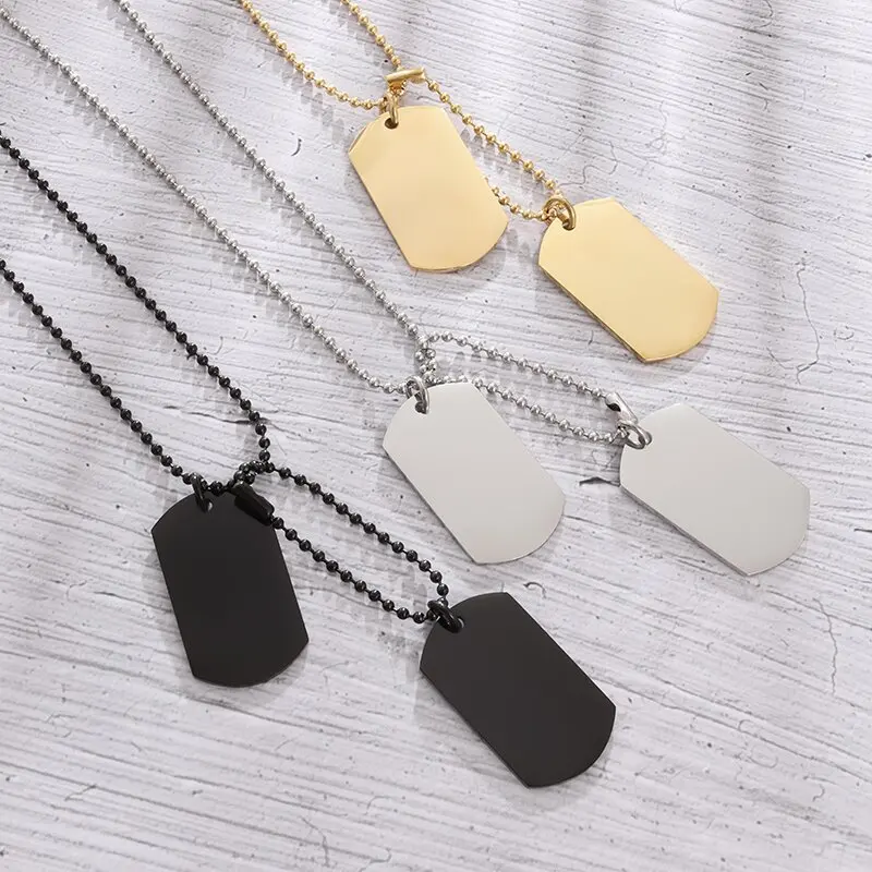 Prosty naszyjnik ze stali nier – Mens Dog Tag Necklace recenzja i cena