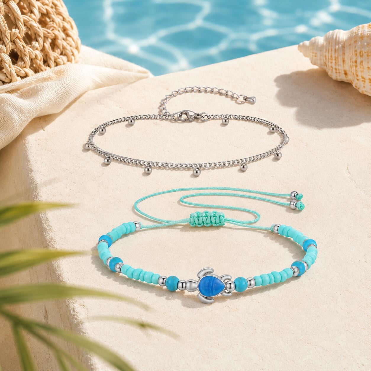 Zestaw bransoletek na kostkę z – Jc Jewelry & Watches Photos recenzja i cena