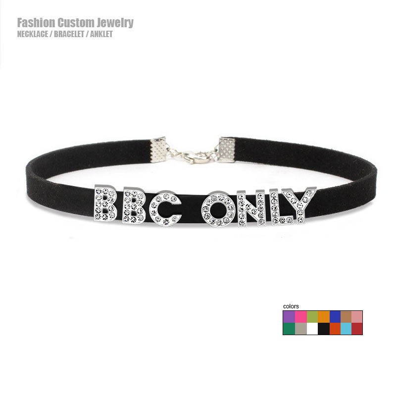 Rhinestone Letter BBC ONLY Nas – Crystal Choker Necklace recenzja i cena