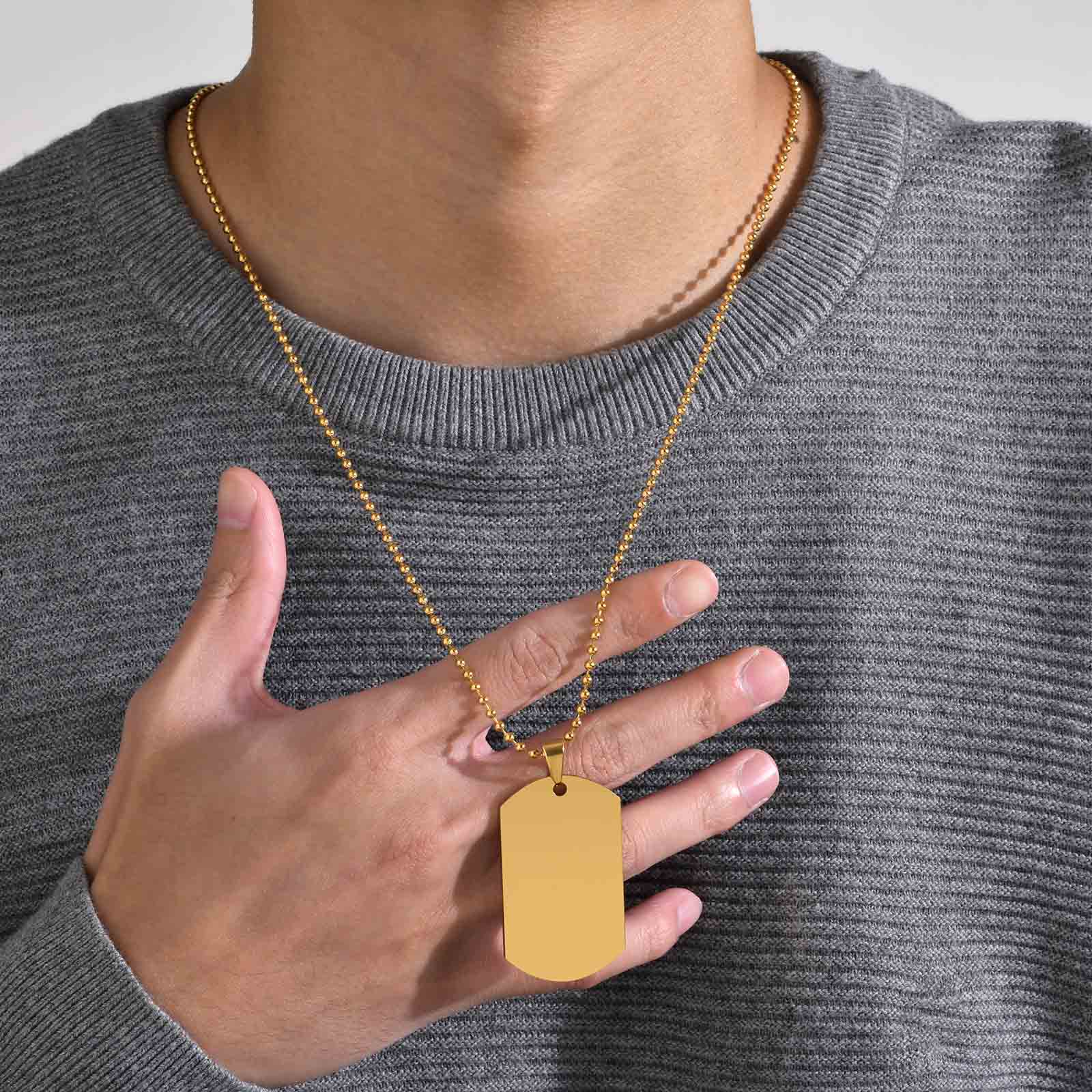 Mprainbow spersonalizowane gra – Mens Dog Tag Necklace recenzja i cena