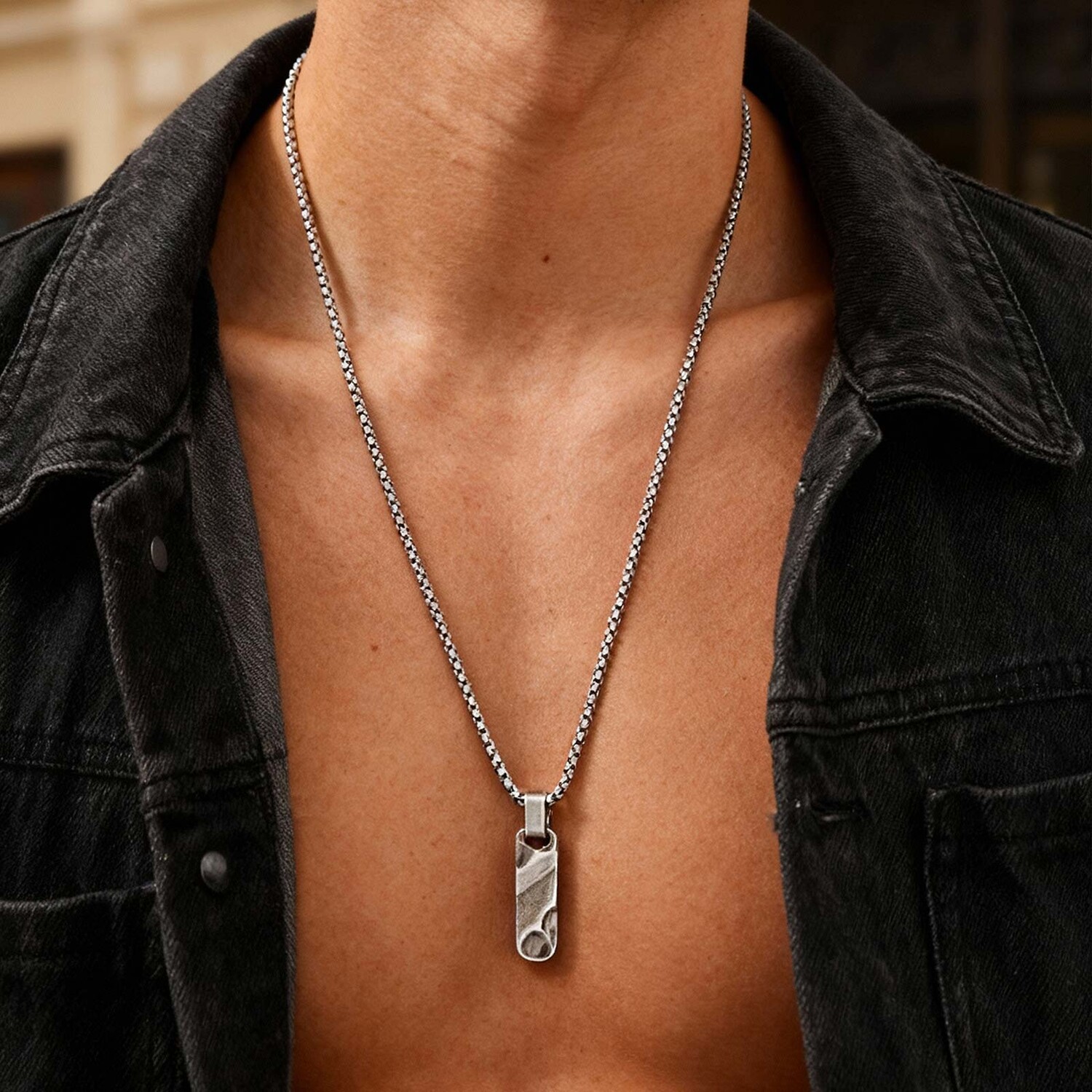 Małe naszyjniki z zawieszką w  – Mens Dog Tag Necklace recenzja i cena
