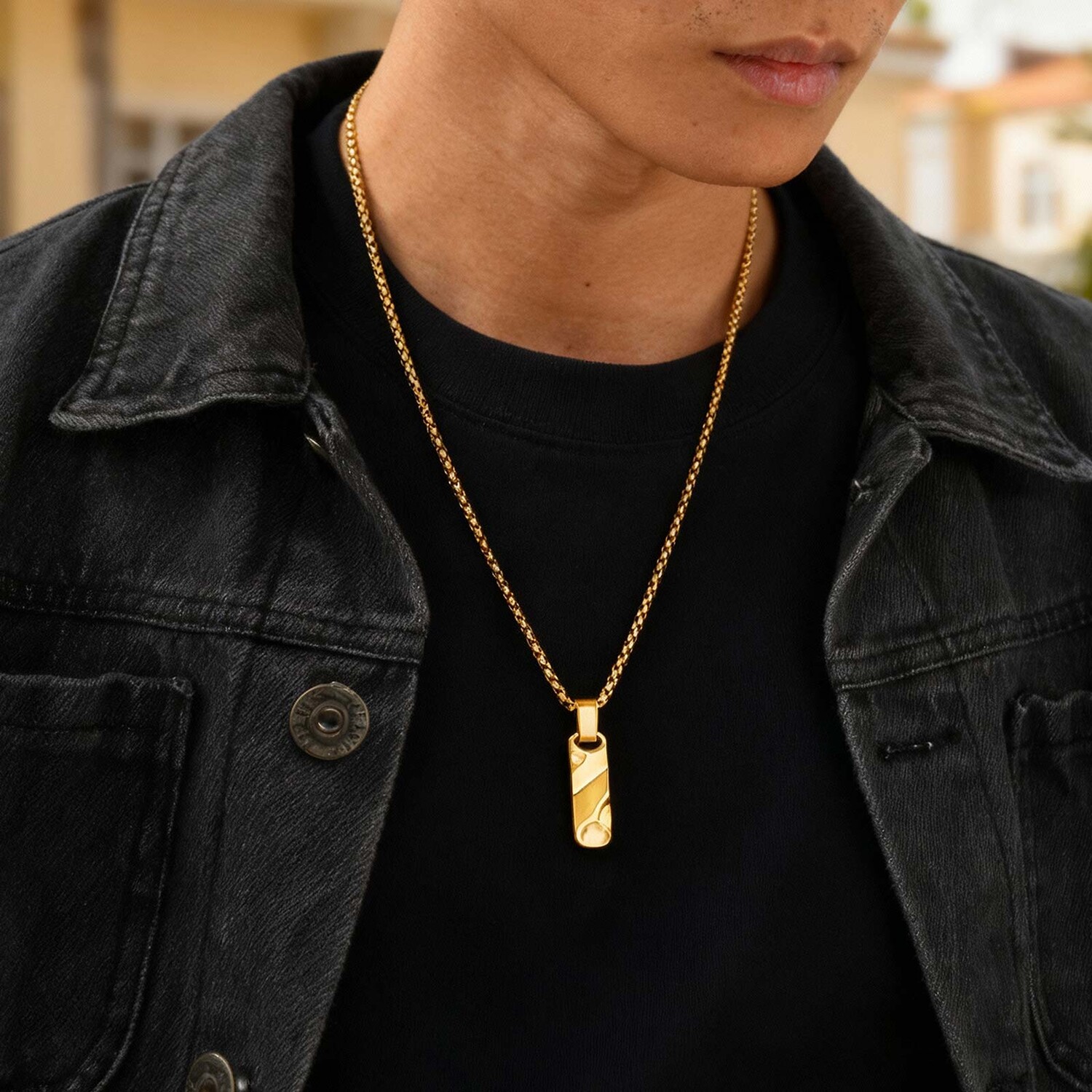 Małe naszyjniki z zawieszką w  – Mens Dog Tag Necklace recenzja i cena