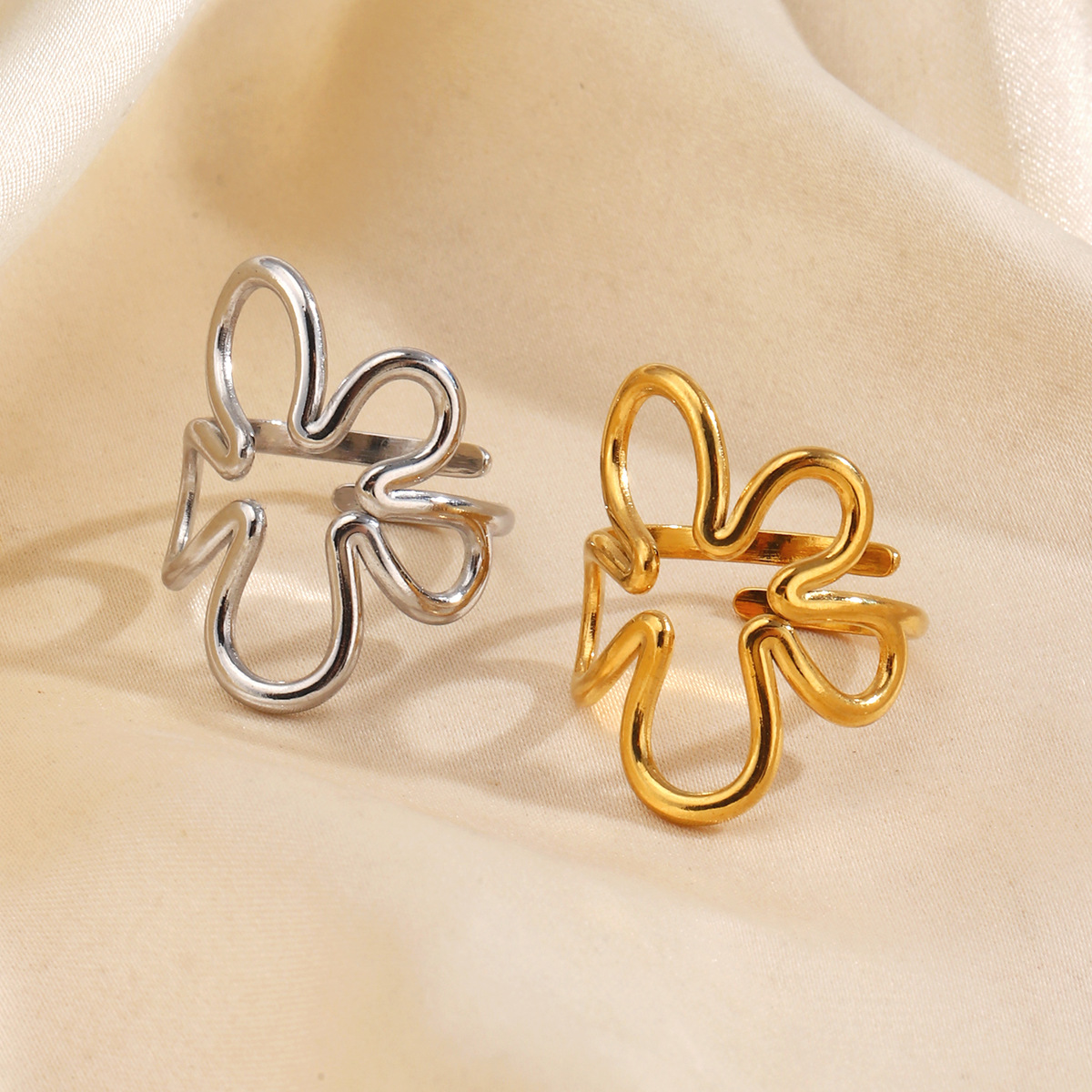 Pierścionki z motywem kwiatowy – Minimalist Ring Stackable recenzja i cena