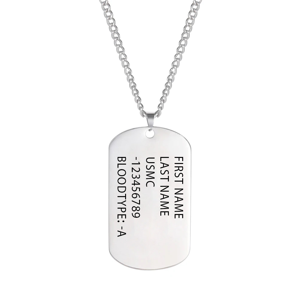 Wojskowy, taktyczny, personali – Mens Dog Tag Necklace recenzja i cena