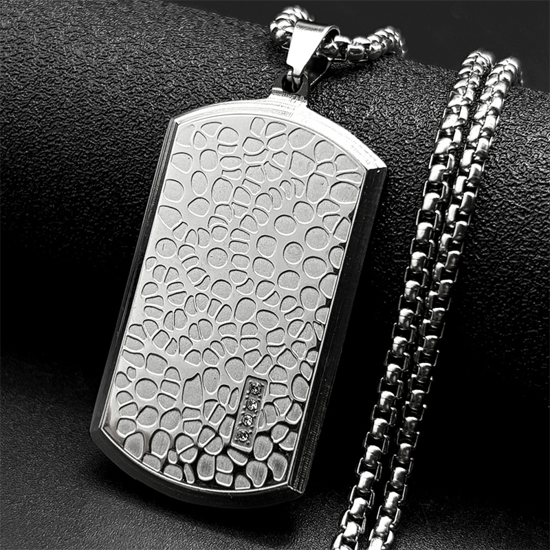 Retro naszyjnik męski ze stali – Mens Dog Tag Necklace recenzja i cena
