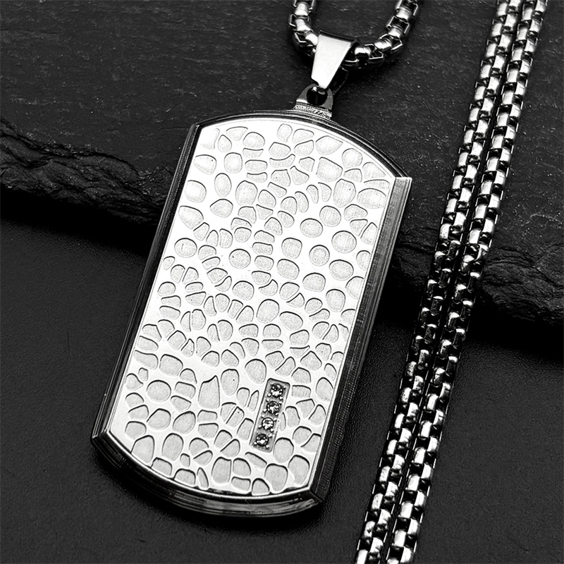 Retro naszyjnik męski ze stali – Mens Dog Tag Necklace recenzja i cena