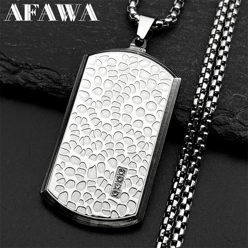 Retro naszyjnik męski ze stali – Mens Dog Tag Necklace recenzja i cena