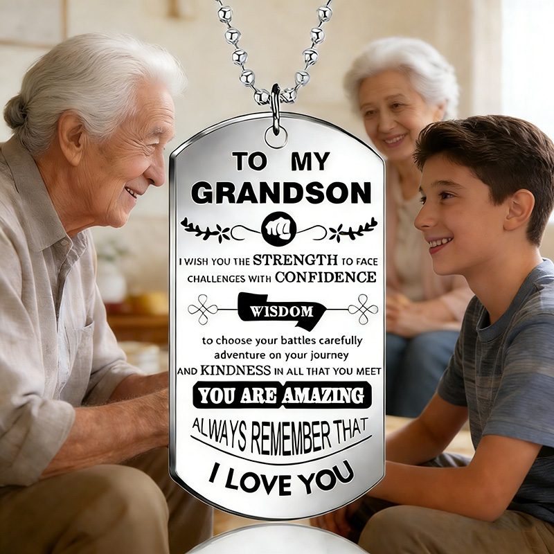 Naszyjnik inspiracyjny dla wnu – Mens Dog Tag Necklace recenzja i cena