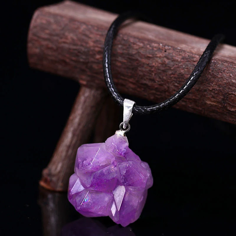 Naturalne ametysty naszyjnik k – Crystal Choker Necklace recenzja i cena