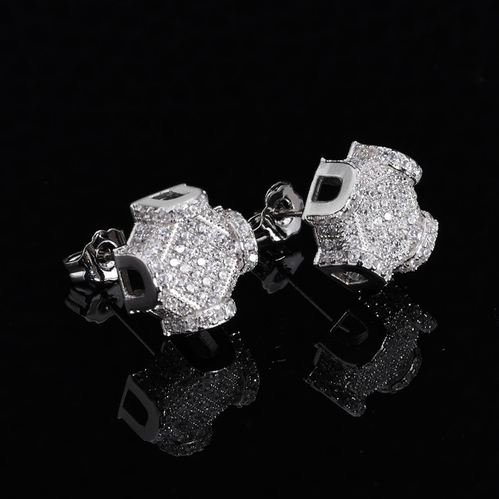 ESKEEM Fine Jewelry 12mm Iced  – Diamond Stud Earrings recenzja i cena