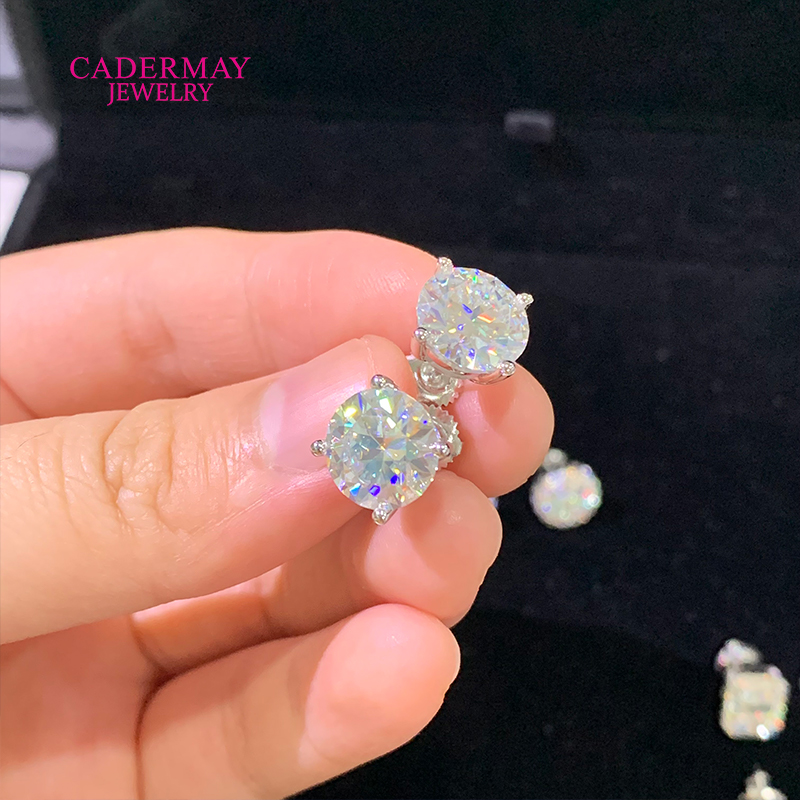 Wysokiej jakości 4 zębki śrubo – Diamond Stud Earrings recenzja i cena